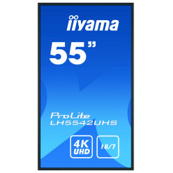 IIYAMA LFD 54,6 dalle IPS LED 18 7 3840x2160 2xHaut-parleurs, DVI, 3xHDMI, Disp