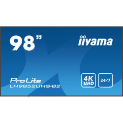 IIYAMA LFD 98 dalle IPS 24 7 3840x2160 HP 2x10W DVI VGA 3xHDMI DisplayPort 2xUS