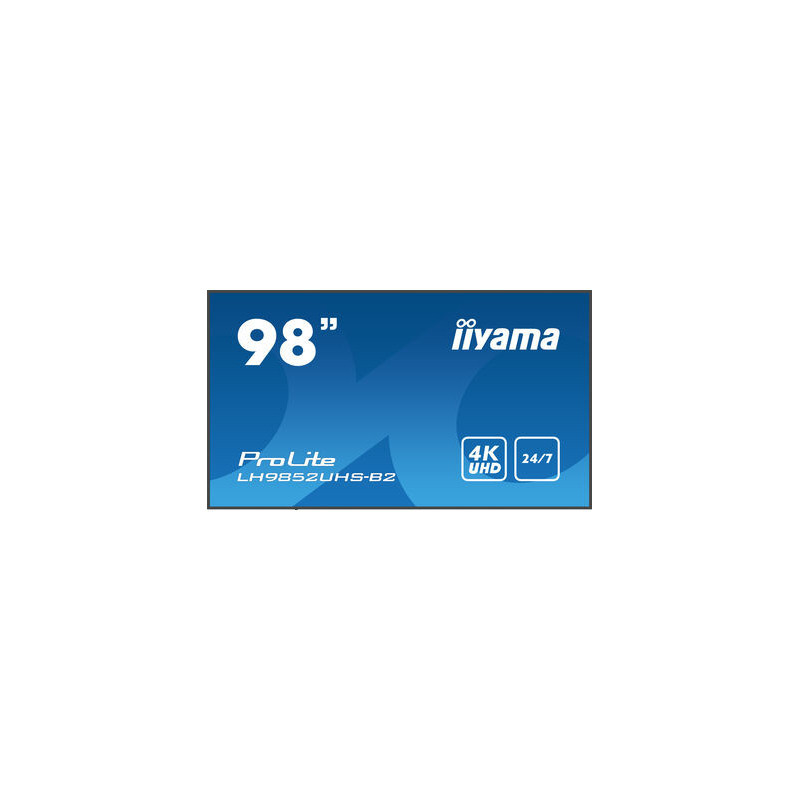 IIYAMA LFD 98 dalle IPS 24 7 3840x2160 HP 2x10W DVI VGA 3xHDMI DisplayPort 2xUS