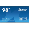 IIYAMA LFD 98 dalle IPS 24 7 3840x2160 HP 2x10W DVI VGA 3xHDMI DisplayPort 2xUS