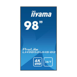 IIYAMA LFD 98 dalle IPS 24 7 3840x2160 HP 2x10W DVI VGA 3xHDMI DisplayPort 2xUS