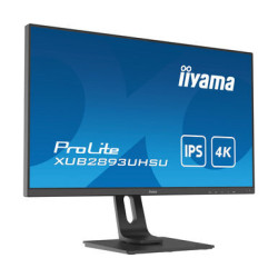 Ecran IIYAMA 28 Noir dalle IPS 16 9  3840x2160 300cd m2 3ms DisplayPort HDMI HP