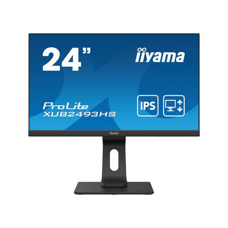 Ecran IIYAMA 24'' Noir dalle IPS LED 16 9 1920x1080 4ms 250 cd m  VGA HDMI DP 2x