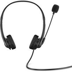 Casque Stereo HP Headset 400 Noir filaire cuir végétal idéal pour télétravail 42