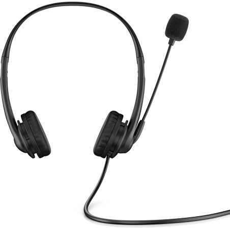 Casque Stereo HP Headset 400 Noir filaire cuir végétal idéal pour télétravail 42