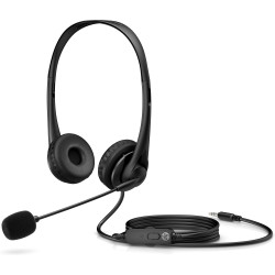 Casque Stereo HP Headset 400 Noir filaire cuir végétal idéal pour télétravail 42
