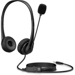 Casque Stereo HP Headset 400 Noir filaire cuir végétal idéal pour télétravail 42