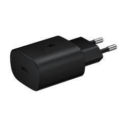 CHARGEUR SECTEUR ULTRA RAPIDE 25W USB Type-C to Type-C 1m Noir avec cable SAMSUN