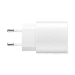 CHARGEUR SECTEUR ULTRA RAPIDE 25W USB Type-C to Type-C 1m Blanc avec cable SAMSU