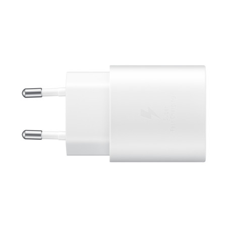CHARGEUR SECTEUR ULTRA RAPIDE 25W USB Type-C to Type-C 1m Blanc avec cable SAMSU