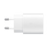 CHARGEUR SECTEUR ULTRA RAPIDE 25W USB Type-C to Type-C 1m Blanc avec cable SAMSU