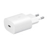 CHARGEUR SECTEUR ULTRA RAPIDE 25W USB Type-C to Type-C 1m Blanc avec cable SAMSU