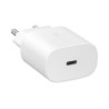 CHARGEUR SECTEUR ULTRA RAPIDE 25W USB Type-C to Type-C 1m Blanc avec cable SAMSU