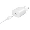 CHARGEUR SECTEUR ULTRA RAPIDE 25W USB Type-C to Type-C 1m Blanc avec cable SAMSU