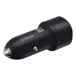 Chargeur allume cigare MINI Noir Charge Rapide, 2 sorties USB (sans cable) SAMSU