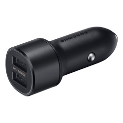 Chargeur allume cigare MINI Noir Charge Rapide, 2 sorties USB (sans cable) SAMSU