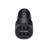 Chargeur allume cigare MINI Noir Charge Rapide, 2 sorties USB (sans cable) SAMSU