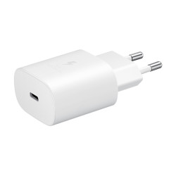 CHARGEUR SECTEUR RAPIDE 25W Port USB Type-C - COULEUR   Blanc Sans c ble. SAMSUN