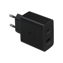 CHARGEUR SECTEUR RAPIDE DUO 35W Port USB Type-C et USB Type-A COULEUR   Blanc. S