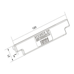 Finition MULTIBRACKETS Noir M Pro Series 120 mm Plastique  pour rail Pro Series