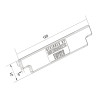 Finition MULTIBRACKETS Noir M Pro Series 120 mm Plastique  pour rail Pro Series