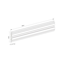 Rail MULTIBRACKETS Noir M Pro Series 68cm Aluminium pour écran 