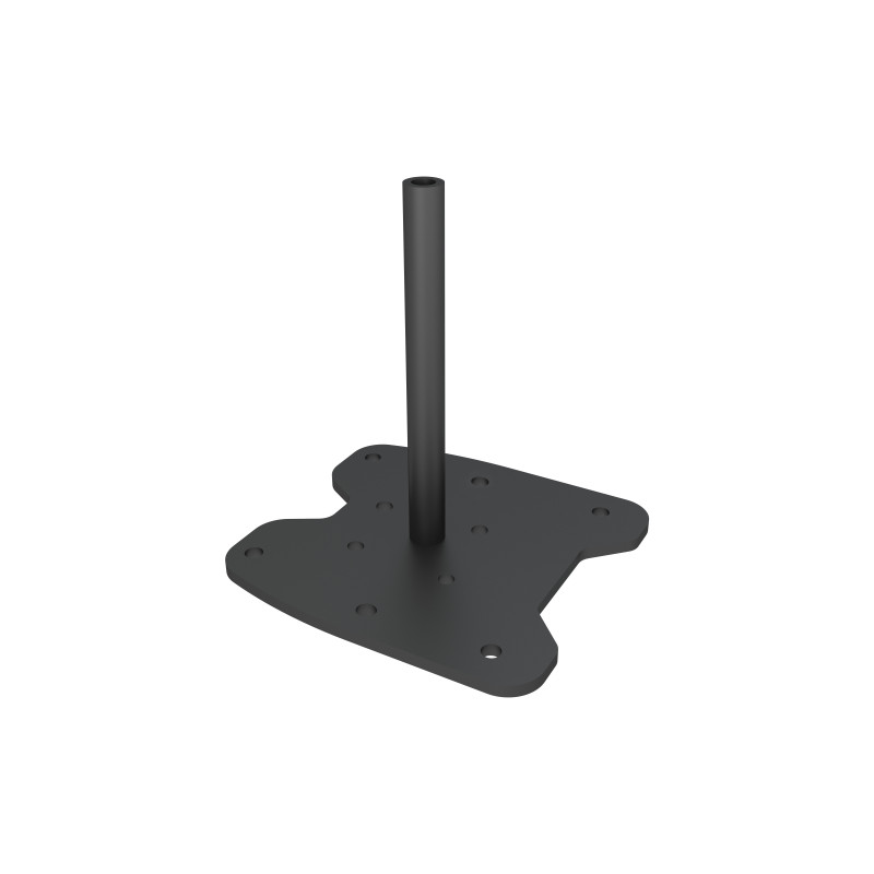 Embase à fixer au sol MULTIBRACKETS Noir M Pro Series  Acier, poids max 90 kg po