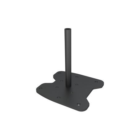 Embase à fixer au sol MULTIBRACKETS Noir M Pro Series  Acier, poids max 90 kg po