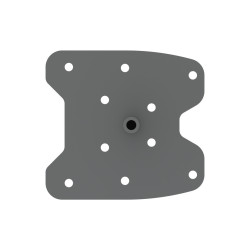 Embase à fixer au sol MULTIBRACKETS Noir M Pro Series  Acier, poids max 90 kg po
