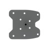 Embase à fixer au sol MULTIBRACKETS Noir M Pro Series  Acier, poids max 90 kg po