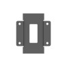 Plaque de connexion colonne MULTIBRACKETS Noir Acier, 90 kg, 2,1 kg, 155 mm pour