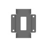 Plaque de connexion colonne MULTIBRACKETS Noir Acier, 90 kg, 2,1 kg, 155 mm pour