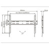 Support mural fixe extérieur MULTI BRACKETS Noir pour moniteur 101,6cm 40 190,5