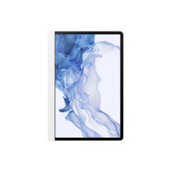 Note View Cover Tab S7+  S7Fe   S8+ Coloris Blanc Book cover avec fenetre transp