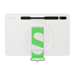 Strap Cover Tab S8 Coloris Blanc Coque arrière avec lanière pour meilleure prise