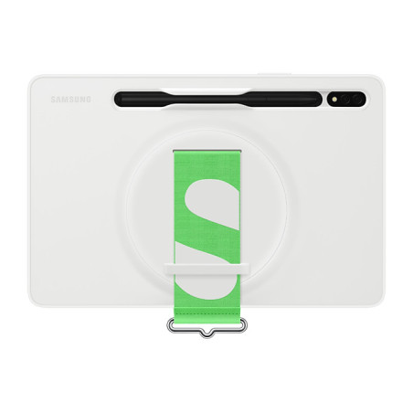 Strap Cover Tab S8 Coloris Blanc Coque arrière avec lanière pour meilleure prise