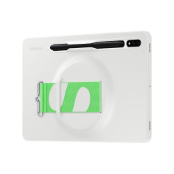 Strap Cover Tab S8 Coloris Blanc Coque arrière avec lanière pour meilleure prise