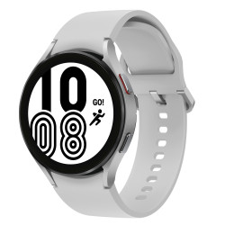 SAMSUNG Galaxy Watch4 44M 4G Silver - Aluminium bracelet silicone OS Google Elec
