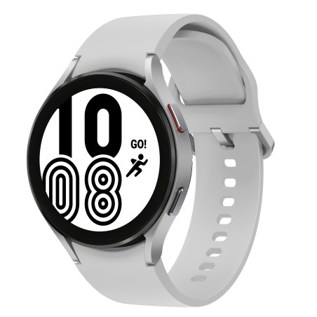 SAMSUNG Galaxy Watch4 44M 4G Silver - Aluminium bracelet silicone OS Google Elec