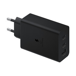 Chargeur pour PC Ultra Rapide TRIO 65W, 2x Ports USB Type C & 1x USB Type A (san