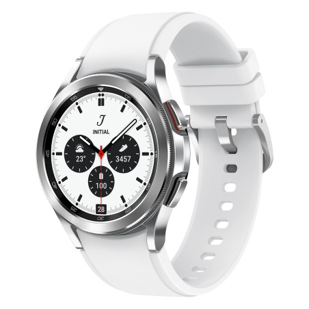 SAMSUNG Galaxy Watch4 Classic 42M Bluetooth Silver Acier Bracelet silicone OS Go