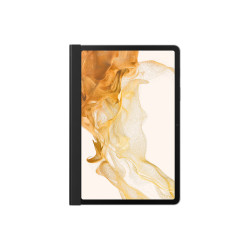 Note View Cover Tab S7   S8 Coloris Noir Book cover avec fenetre transparente et