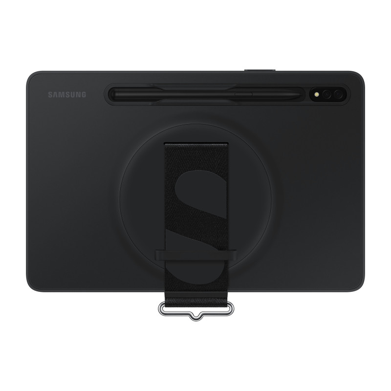 Strap Cover Tab S8 Coloris Noir Coque arrière avec lanière pour meilleure prise 