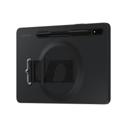 Strap Cover Tab S8 Coloris Noir Coque arrière avec lanière pour meilleure prise 