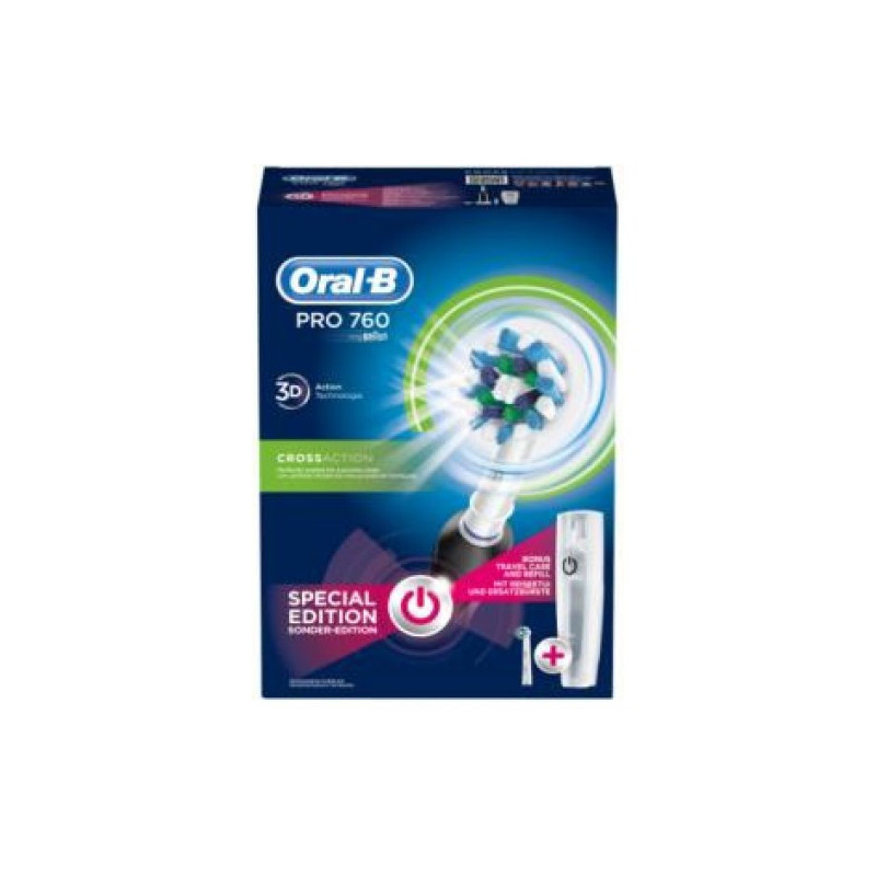 Brosse à dent électrique Oral-B Toothbrush Pro 760 Cross Action (Noir)