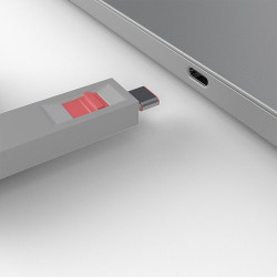 Kit bloqueur de port USB Type C avec clé et 4 verrous, rose
