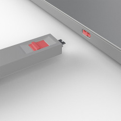 Kit bloqueur de port USB Type C avec clé et 4 verrous, rose