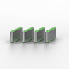 Kit bloqueur de port USB Type C avec clé et 4 verrous, vert