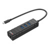 Convertisseur Hub USB 3.1 type C & Ethernet Gigabit