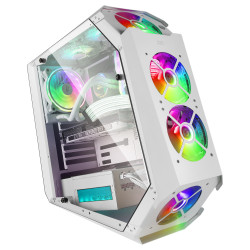 Boitier Moyen Tour ATX Mars Gaming MC51 RGB avec panneaux vitrés (Blanc)
